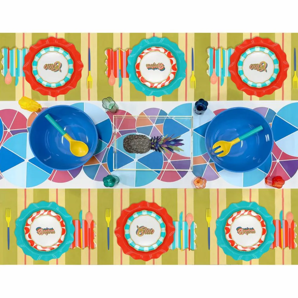 Jonathan Adler x Michaels 52" x 70" Mod Stripes Plastic Table Cover