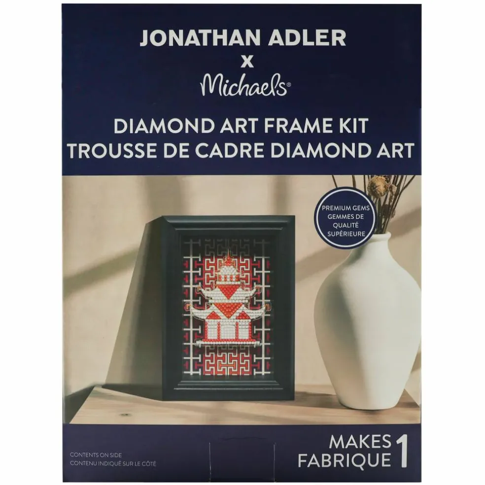 Jonathan Adler x Michaels 4" x 6" Pagoda Diamond Art Frame Kit