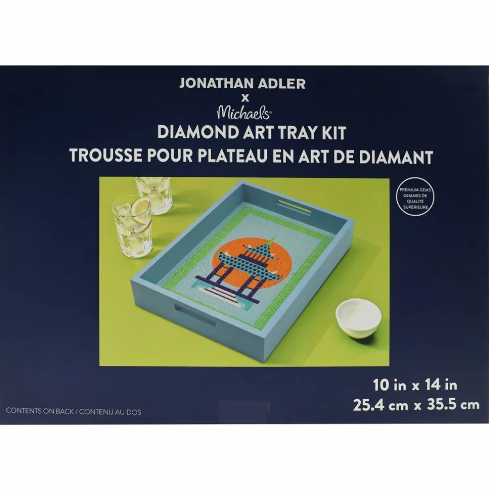 Jonathan Adler x Michaels 10" x 14" Pagoda Diamond Art Tray Kit