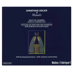 Jonathan Adler x Michaels 5" x 7" Peacocks Paint-By-Number Acrylic Surface Kit