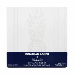 Jonathan Adler x Michaels 11" x 11" Pineapple Canvas Painting Kit