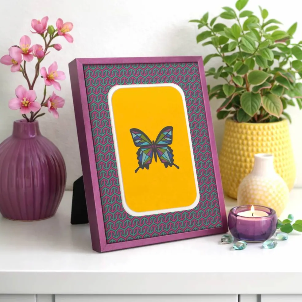 Jonathan Adler x Michaels 4" x 6" Pink Greek Key Matted Metal Tabletop Frame