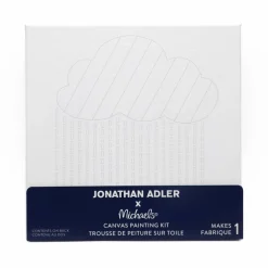 Jonathan Adler x Michaels 11" x 11" Rainbow Rainfall Canvas Painting Kit