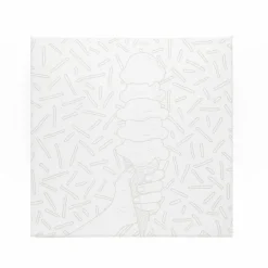 Jonathan Adler x Michaels 11" x 11" Stacked Ice Cream Canvas Painting Kit