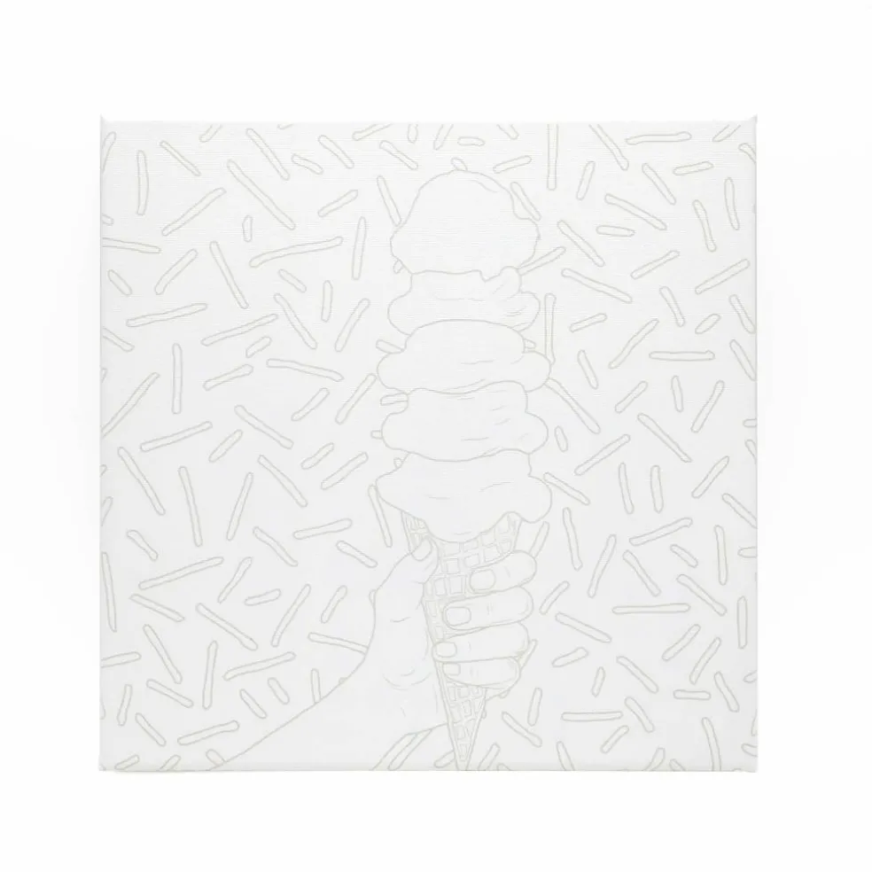 Jonathan Adler x Michaels 11" x 11" Stacked Ice Cream Canvas Painting Kit