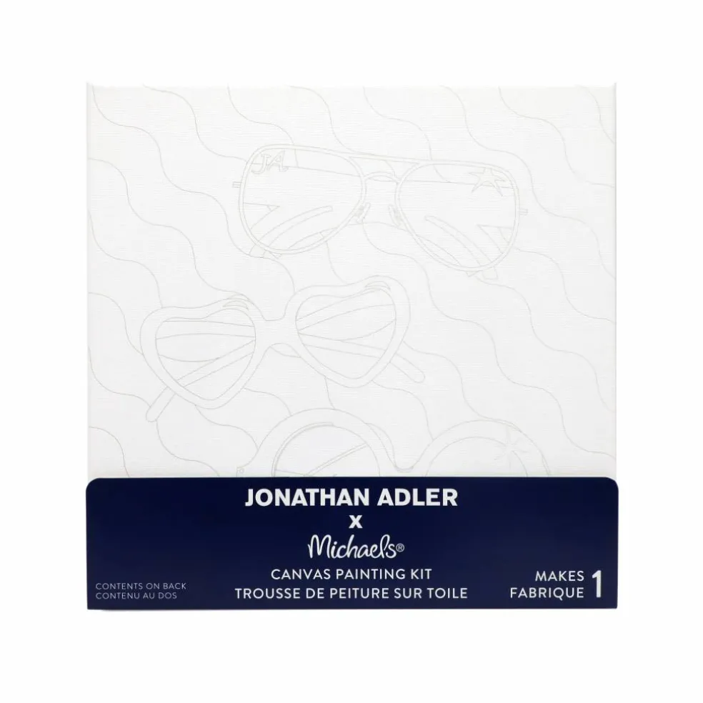 Jonathan Adler x Michaels 11" x 11" Water Pattern Sunglasses Canvas Painting Kit