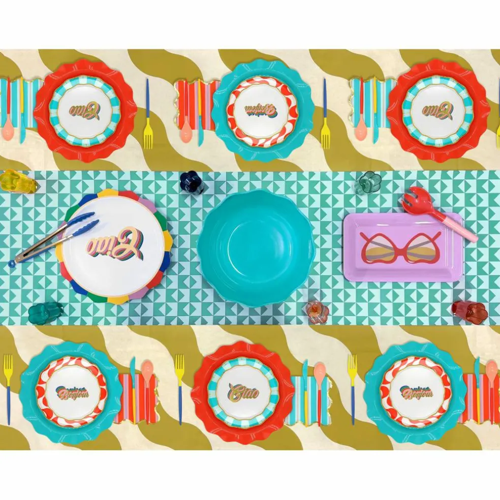 Jonathan Adler x Michaels 50" x 70" Waves Plastic Table Cover
