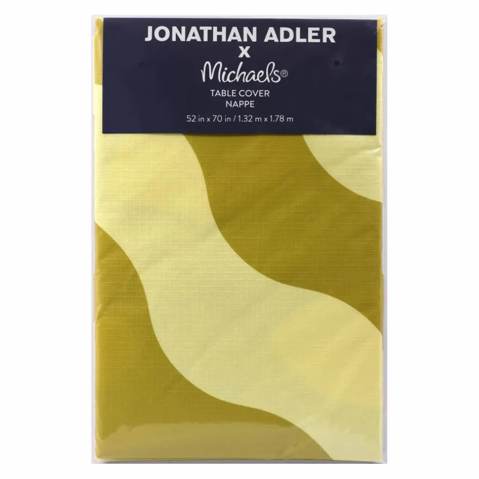 Jonathan Adler x Michaels 50" x 70" Waves Plastic Table Cover