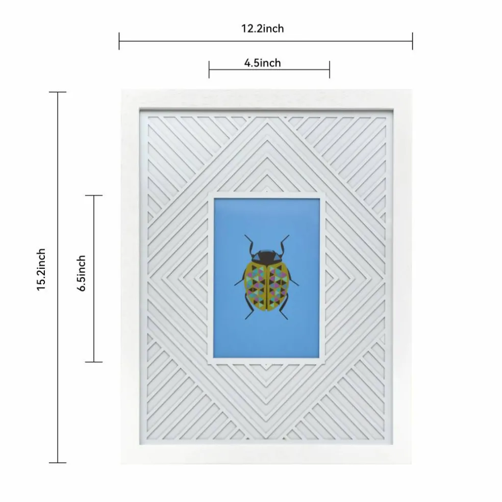 Jonathan Adler x Michaels 5" x 7" White Diamond Matted Wood Wall Frame
