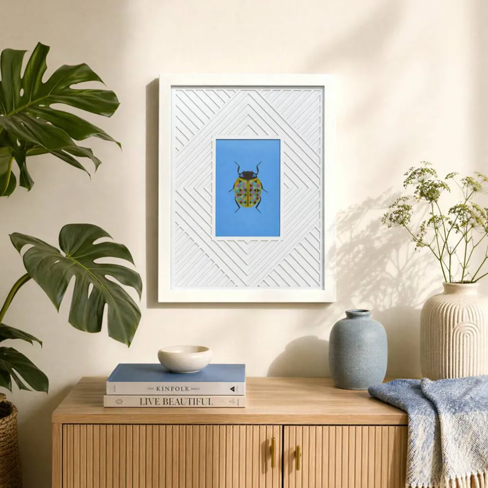 Jonathan Adler x Michaels 5" x 7" White Diamond Matted Wood Wall Frame
