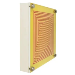 Jonathan Adler x Michaels 8" x 8" Yellow & Red Triangle Stripe Wall Art