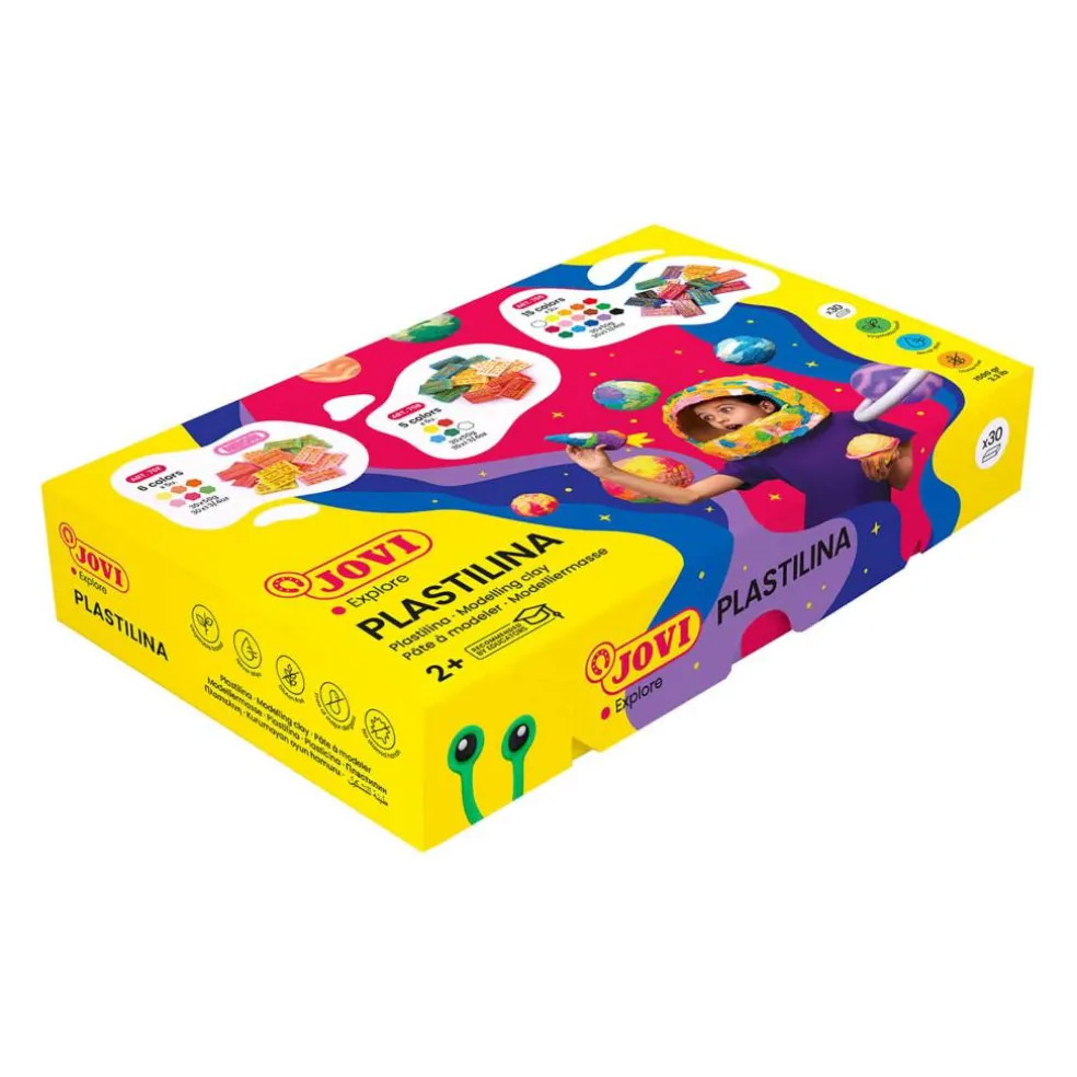 JOVI Plastilina Pastel Modeling Clay 30 Bar Box