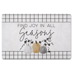 Joy In All Seasons Pumpkin Floor Mat