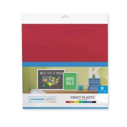 JPPlus Craft Plastic Plastic Craft Sheets for Cricut, Laser Cutter, & Engraver Use- Rainbow, 8 Pack