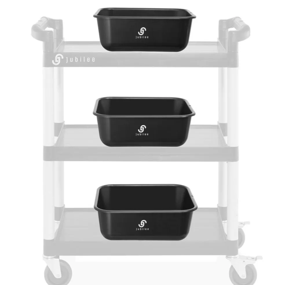 Jubilee 4-Pk Plastic Storage Bin, Heavy Duty Commercial Busser Utility Tub