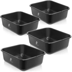 Jubilee 4-Pk Plastic Storage Bin, Heavy Duty Commercial Busser Utility Tub