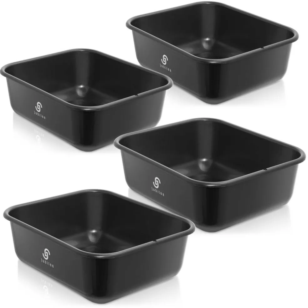 Jubilee 4-Pk Plastic Storage Bin, Heavy Duty Commercial Busser Utility Tub