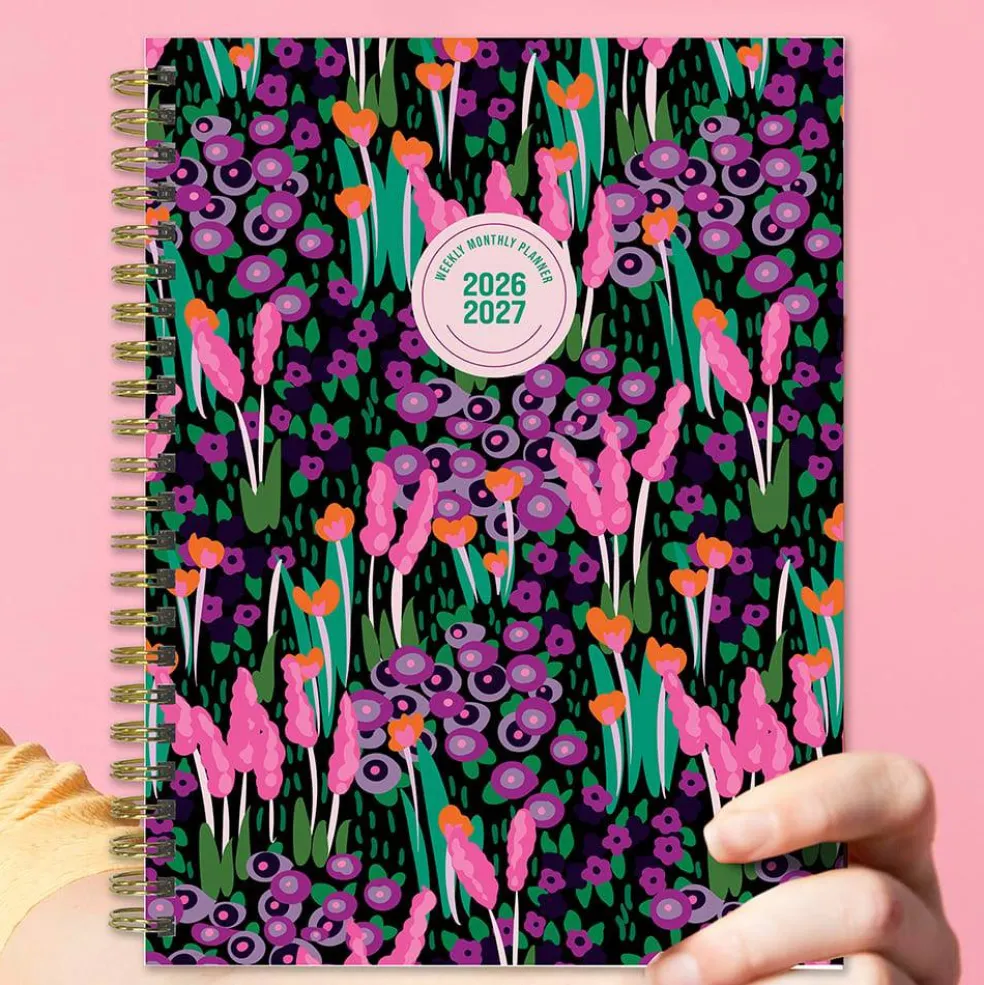 July 2026 - June 2027 Buds & Blooms Medium Weekly Monthly Planner