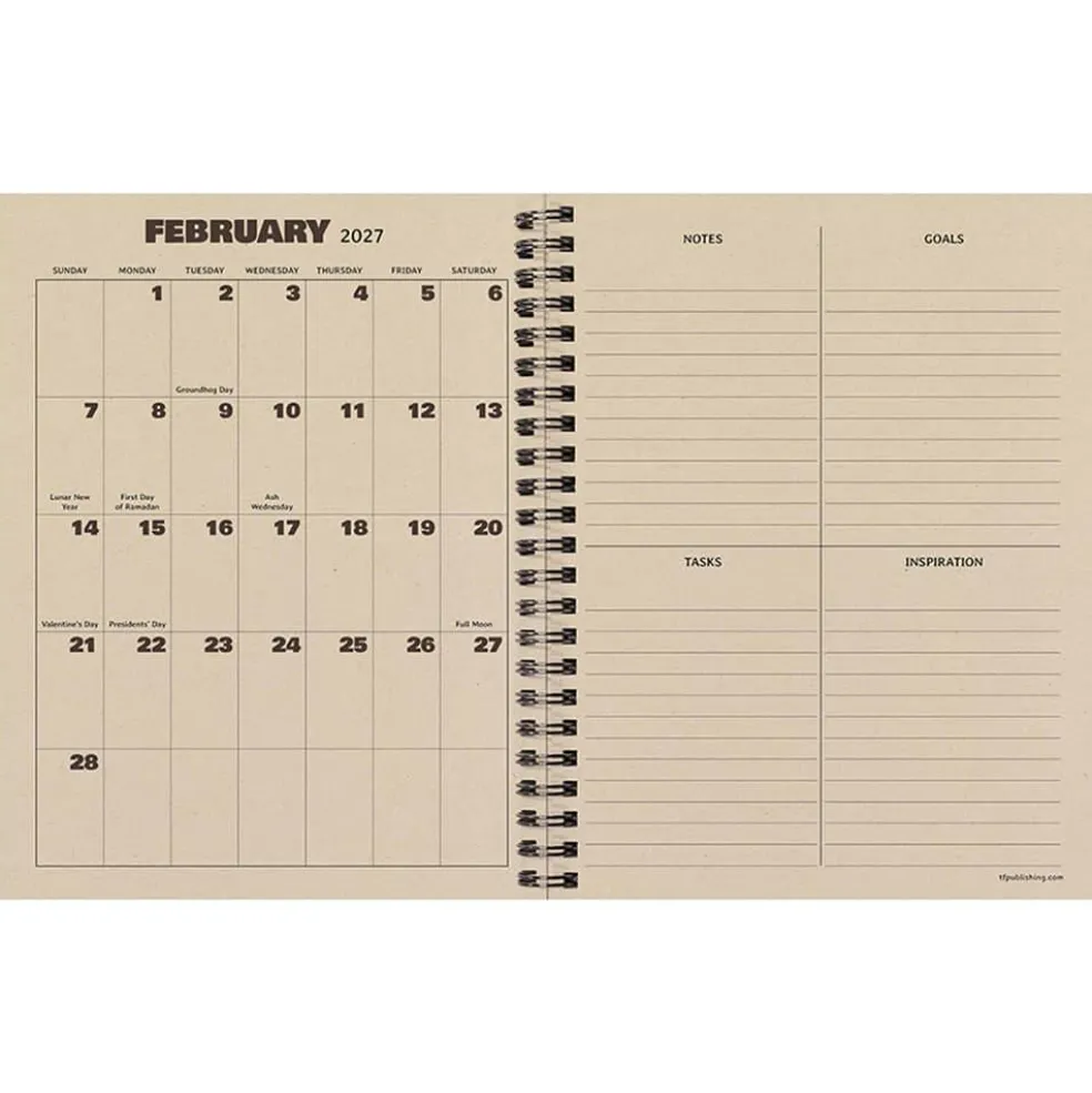 July 2026 - June 2027 Green Forest Medium Weekly Monthly Planner