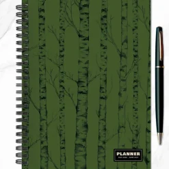 July 2026 - June 2027 Green Forest Medium Weekly Monthly Planner
