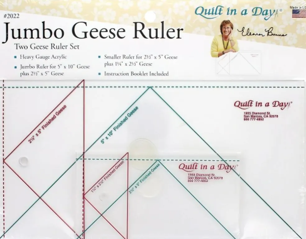 Jumbo Geese Ruler Set by Quilt in a Day