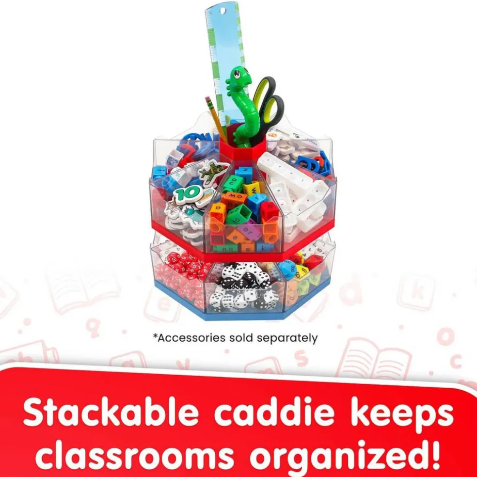 Junior Learning® Classroom Caddie Red Octagonal Storage System