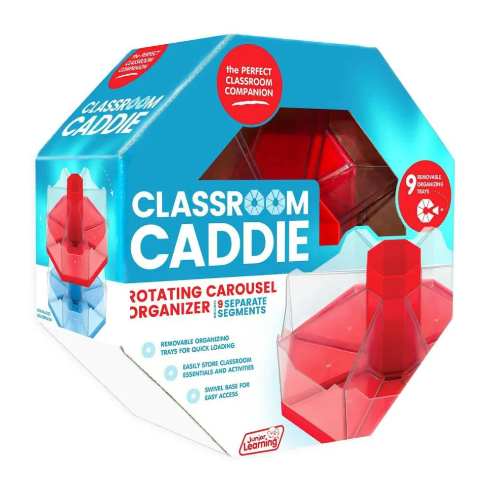 Junior Learning® Classroom Caddie Red Octagonal Storage System