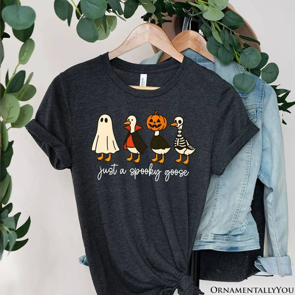 Just a Spooky Goose T-Shirt, Funny Halloween Costumes Tee