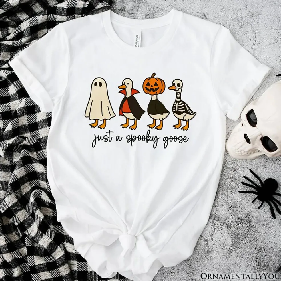 Just a Spooky Goose T-Shirt, Funny Halloween Costumes Tee
