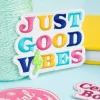 Just Good Vibes Embroidered Iron-On & Adhesive Patch by Make Market®