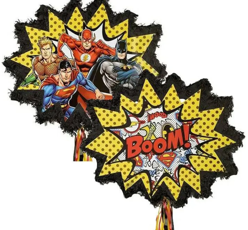 Justic League, 2 Sided, Pull-String Pinata