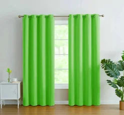 J&V TEXTILES 2 Panels Solid Grommet Faux Silk Window Curtain Drapes Treatment in 84