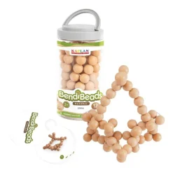 Kaplan Early Learning Company BendiBeads - Natural - Set of 12
