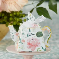 Kate Aspen® Brunch Floral Teapot Favor Box Set, 24ct.