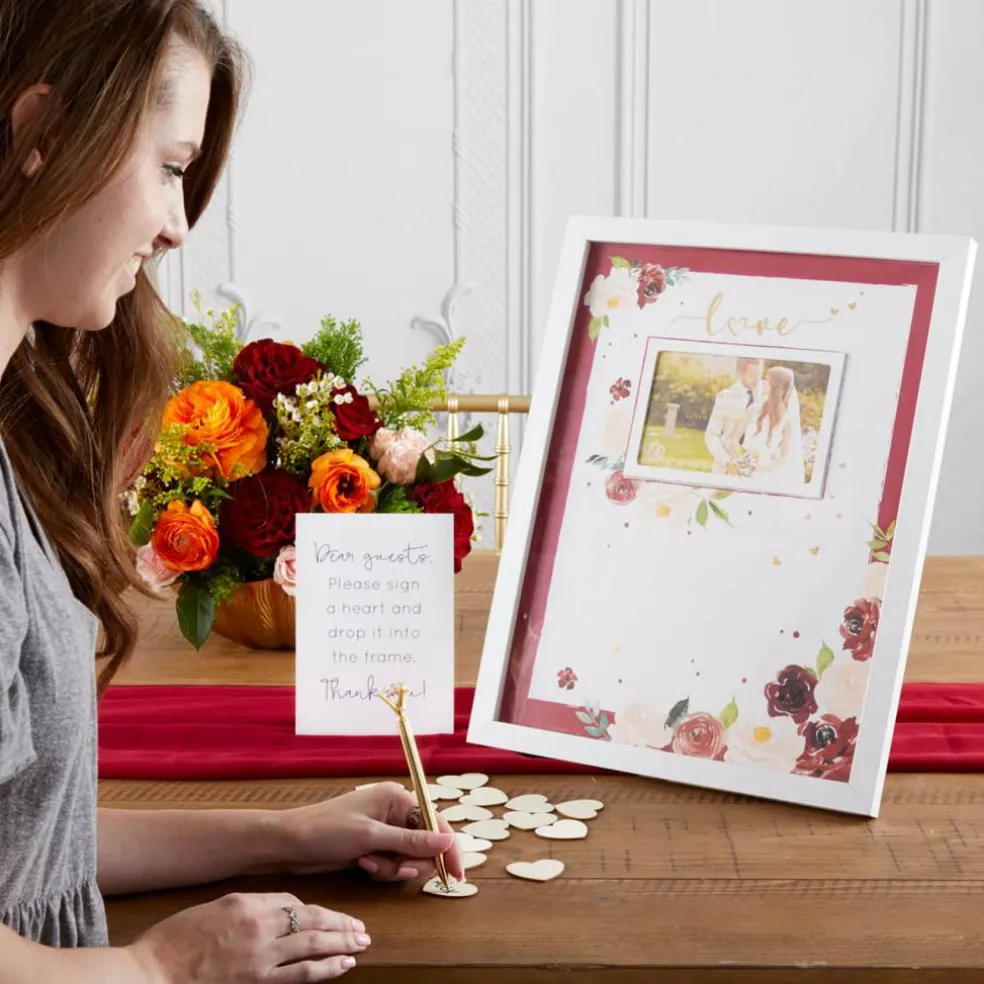 Kate Aspen® Burgundy Blush Wedding Guest Book Alternative