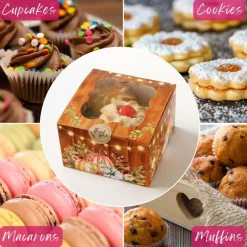 Kate Aspen Fall Cookie Boxes with Window & Seal Stickers, 30ct.