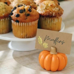 Kate Aspen Orange Pumpkin Place Card Holders, 6ct.