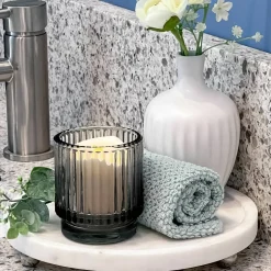 Kate Aspen® Ribbed Glass Votive Candle Holder Set