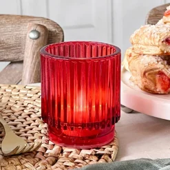 Kate Aspen® Ribbed Glass Votive Candle Holder Set