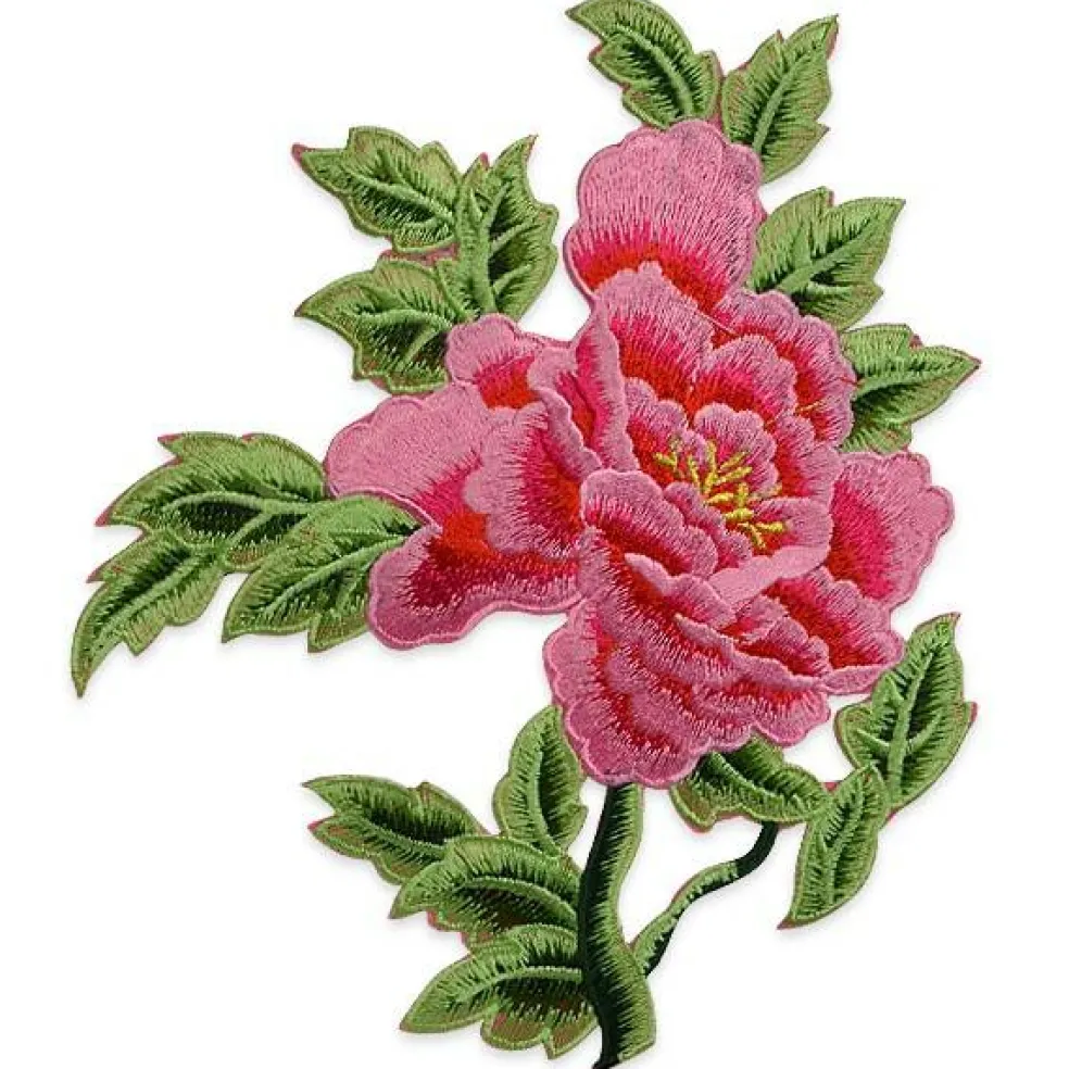 Kay Iron On Embroidered Large Flower Applique/Patch Patch
