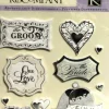 K & Company Silver Wedding Sentiments Dimensional Stickers