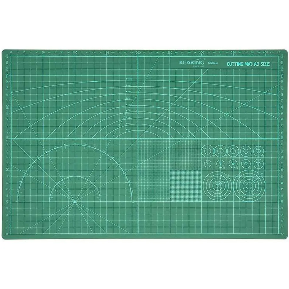 Kearing® A3 Self Healing Cutting Mat | Double Sided 3-Layer Craft Mat for Sewing, Quilting, Craft DIY Projects