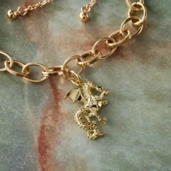 14K Gold Plated Dragon Charm by Bead Landing™