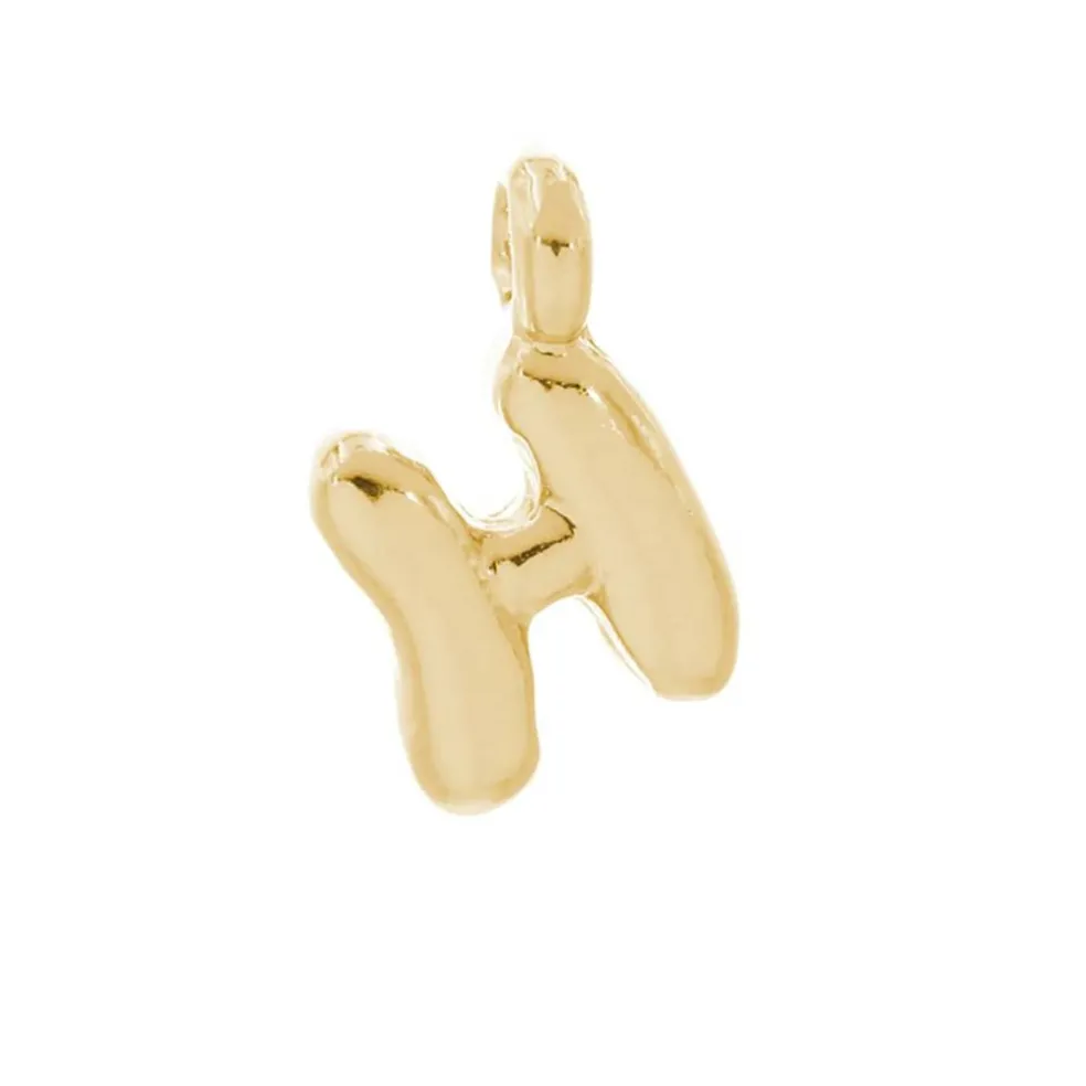 14K Gold Plated Metal Bubble Letter Charm by Bead Landing™