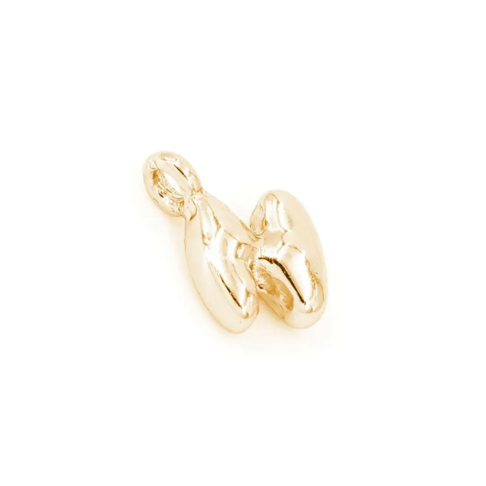 14K Gold Plated Metal Bubble Letter Charm by Bead Landing™