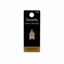 14K Gold Plated Metal Bubble Letter Charm by Bead Landing™
