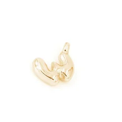 14K Gold Plated Metal Bubble Letter Charm by Bead Landing™