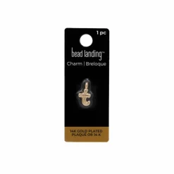 14K Gold Plated Metal Bubble Letter Charm by Bead Landing™