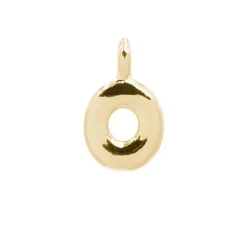 14K Gold Plated Metal Bubble Letter Charm by Bead Landing™