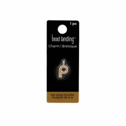 14K Gold Plated Metal Bubble Letter Charm by Bead Landing™
